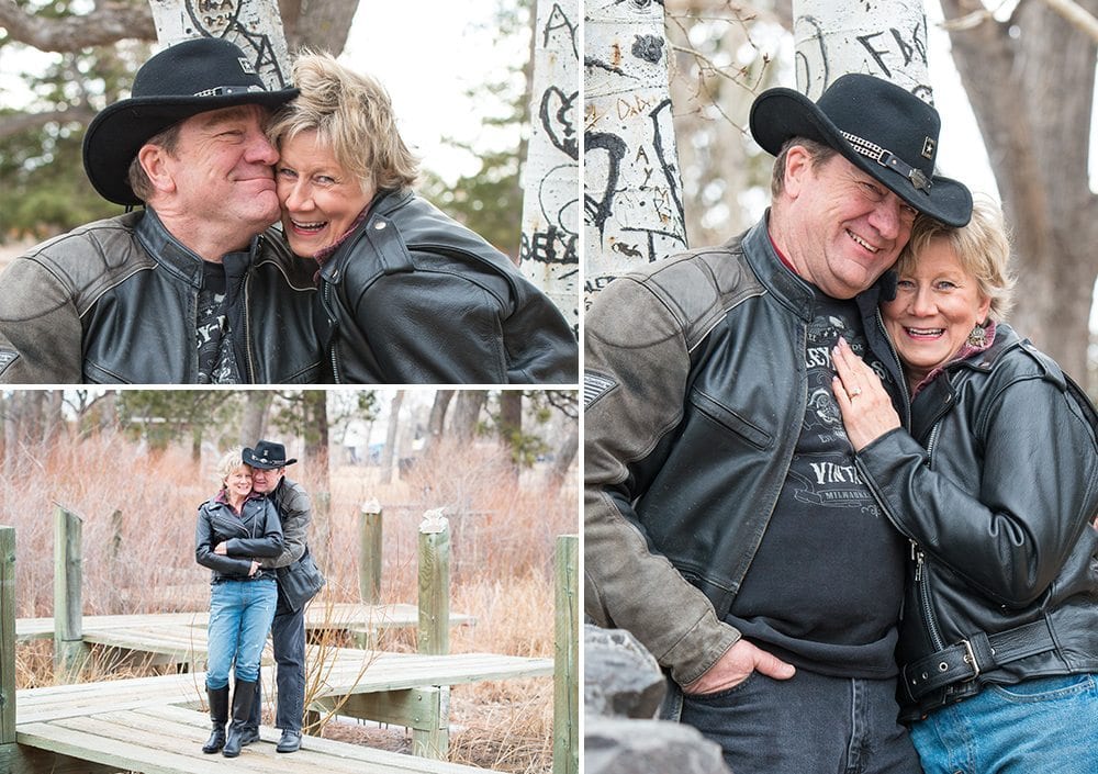 Winter engagement in Cheyenne, Wyoming